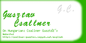 gusztav csallner business card